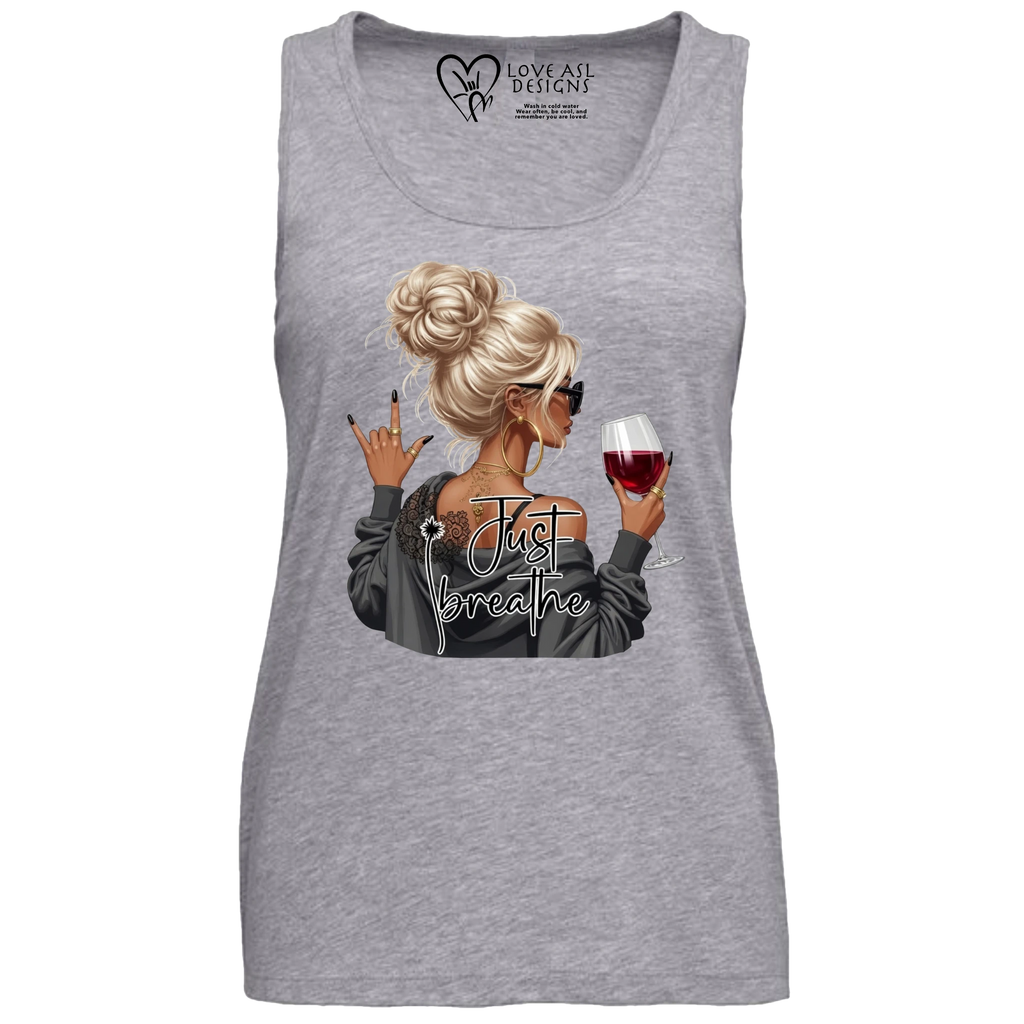 Just Breathe ASL Tank Top (WOMEN)