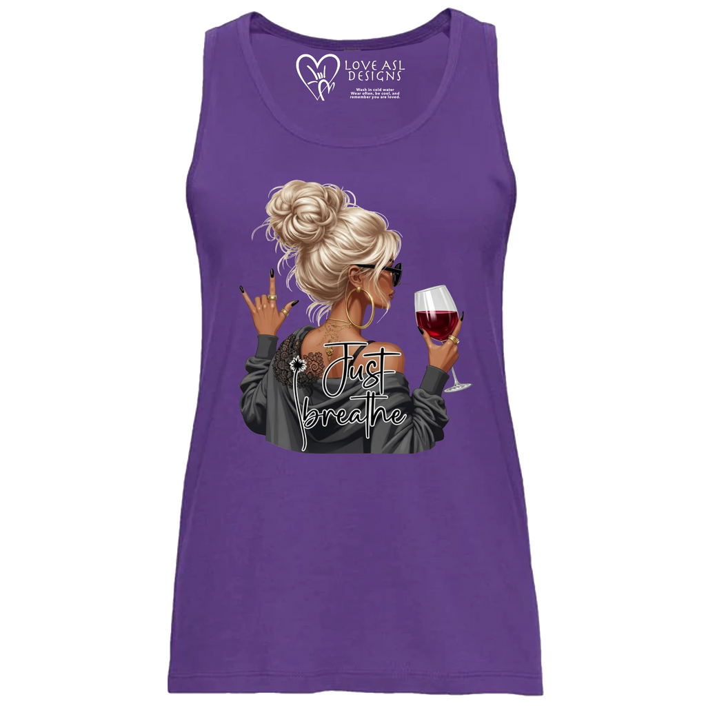 Just Breathe ASL Tank Top (WOMEN)