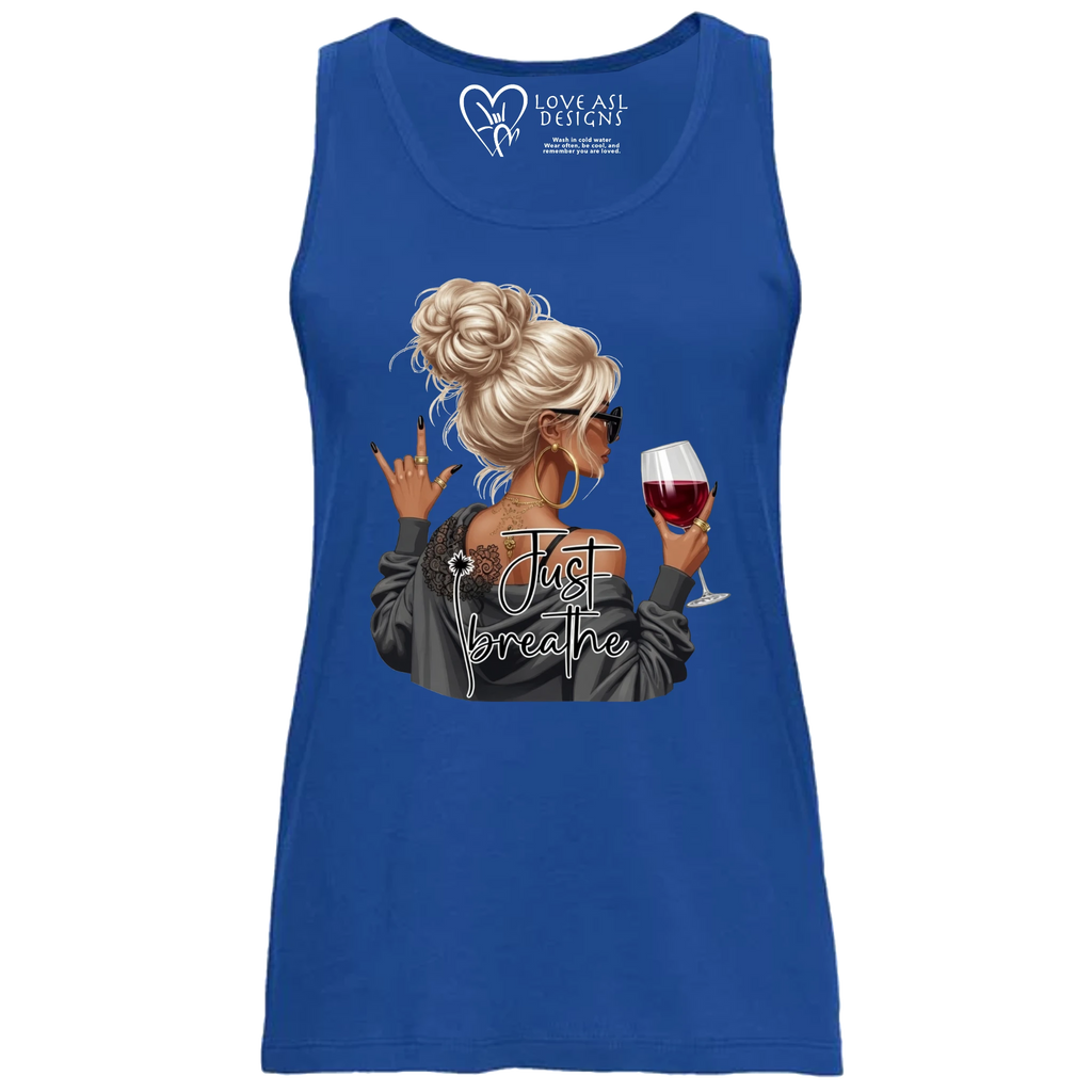 Just Breathe ASL Tank Top (WOMEN)
