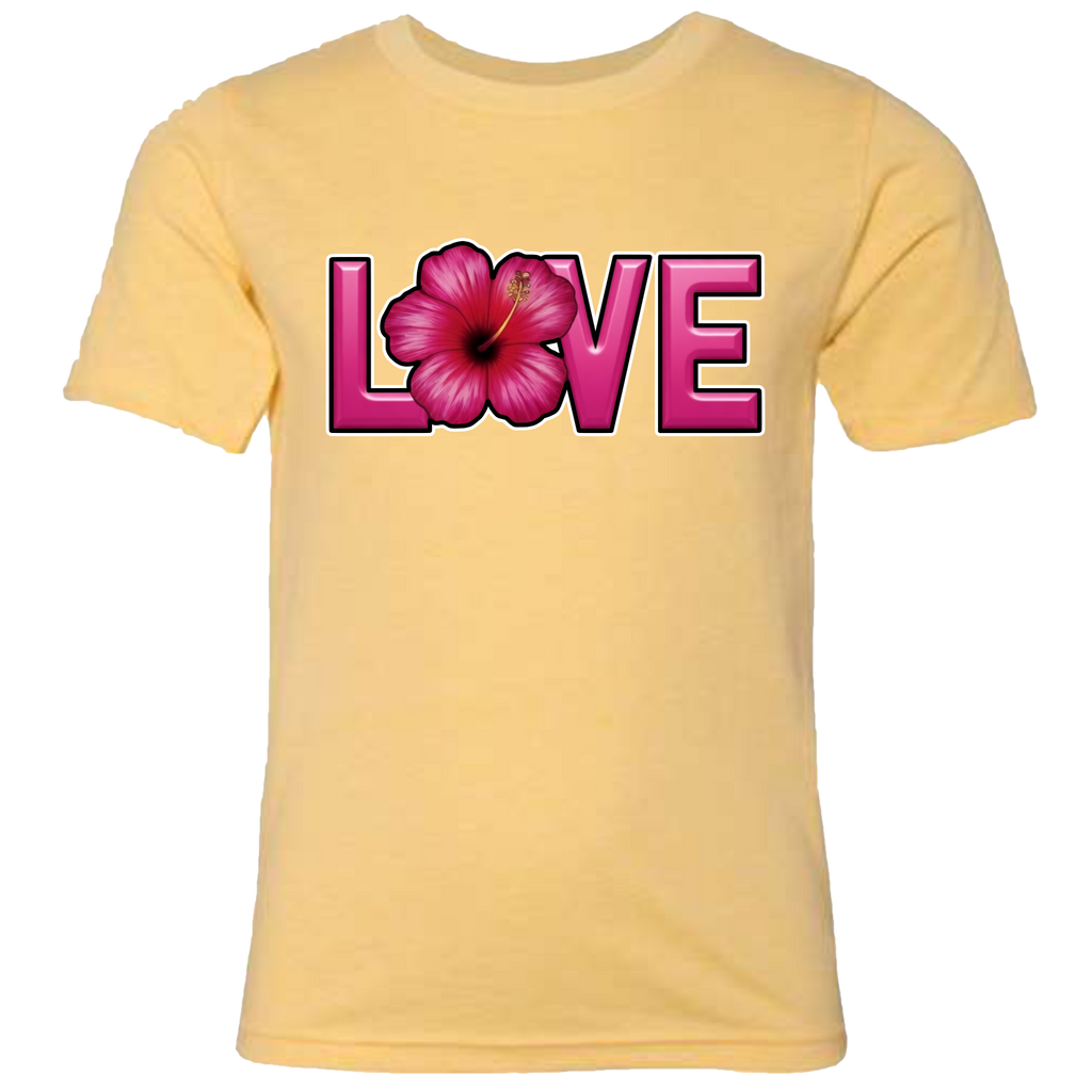 LOVE - Hibiscus T-Shirt (kids sizes)