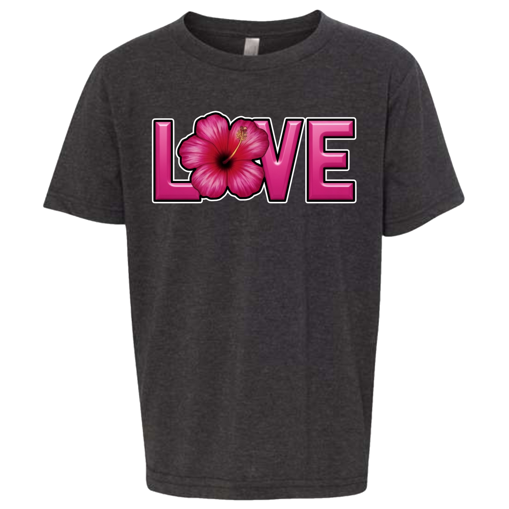 LOVE - Hibiscus T-Shirt (kids sizes)