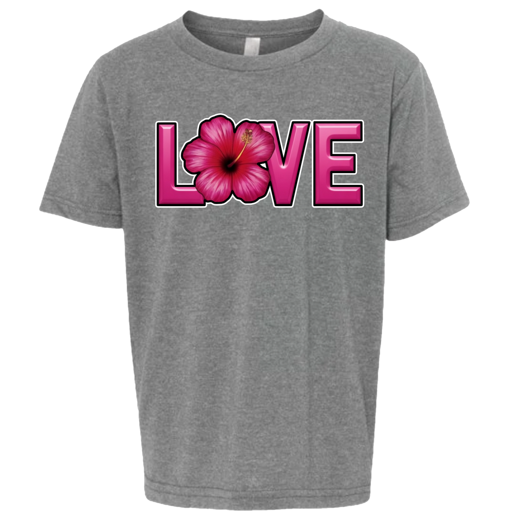 LOVE - Hibiscus T-Shirt (kids sizes)