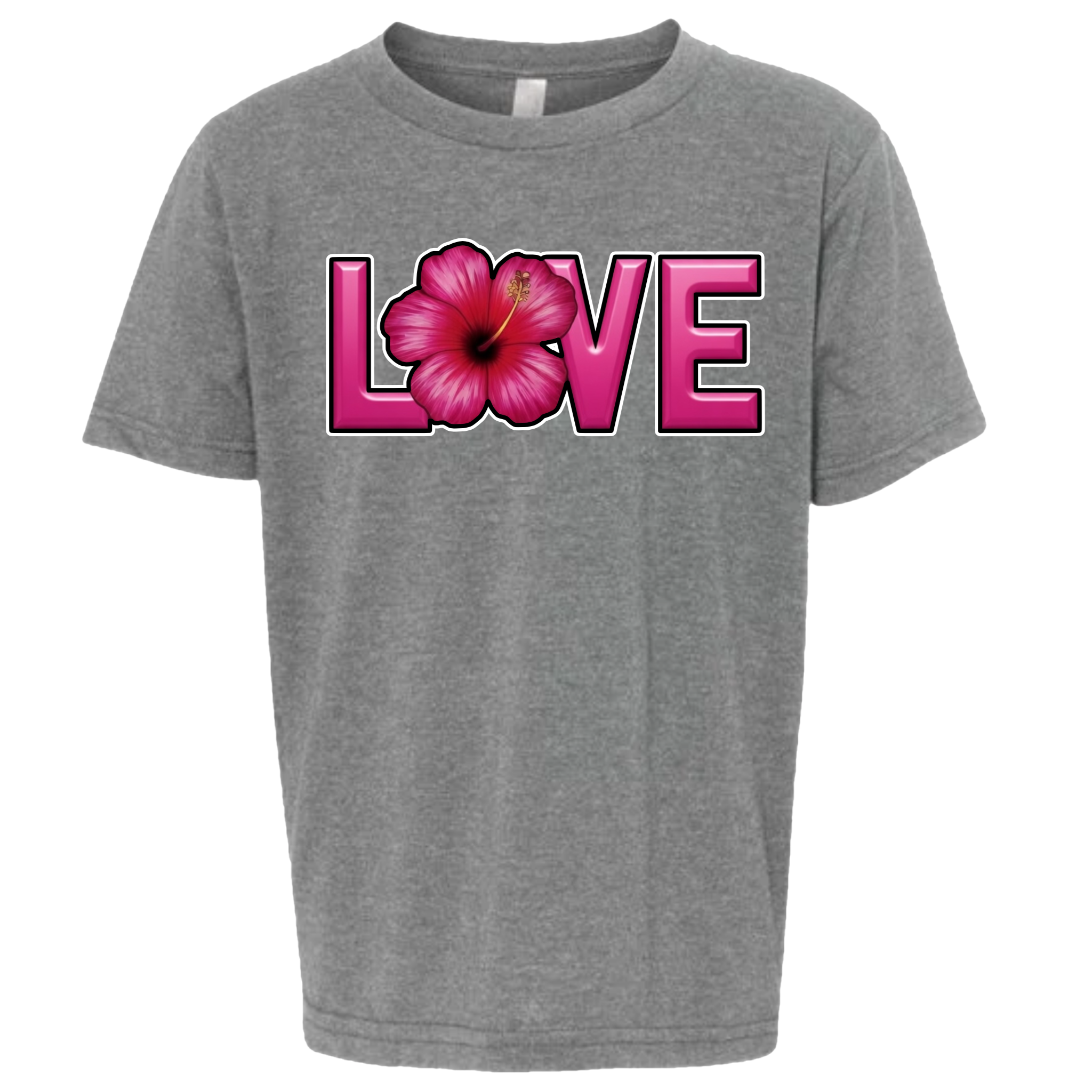 LOVE - Hibiscus T-Shirt (kids sizes)