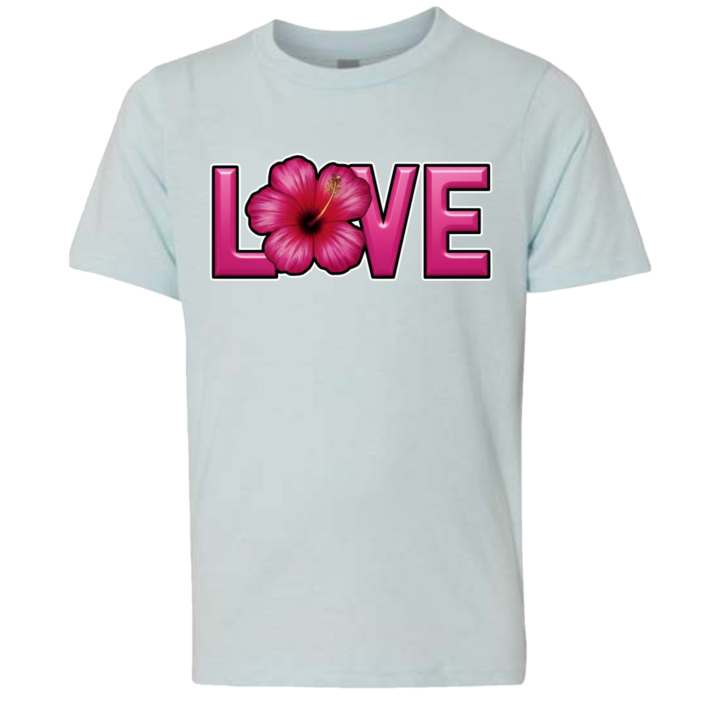 LOVE - Hibiscus T-Shirt (kids sizes)