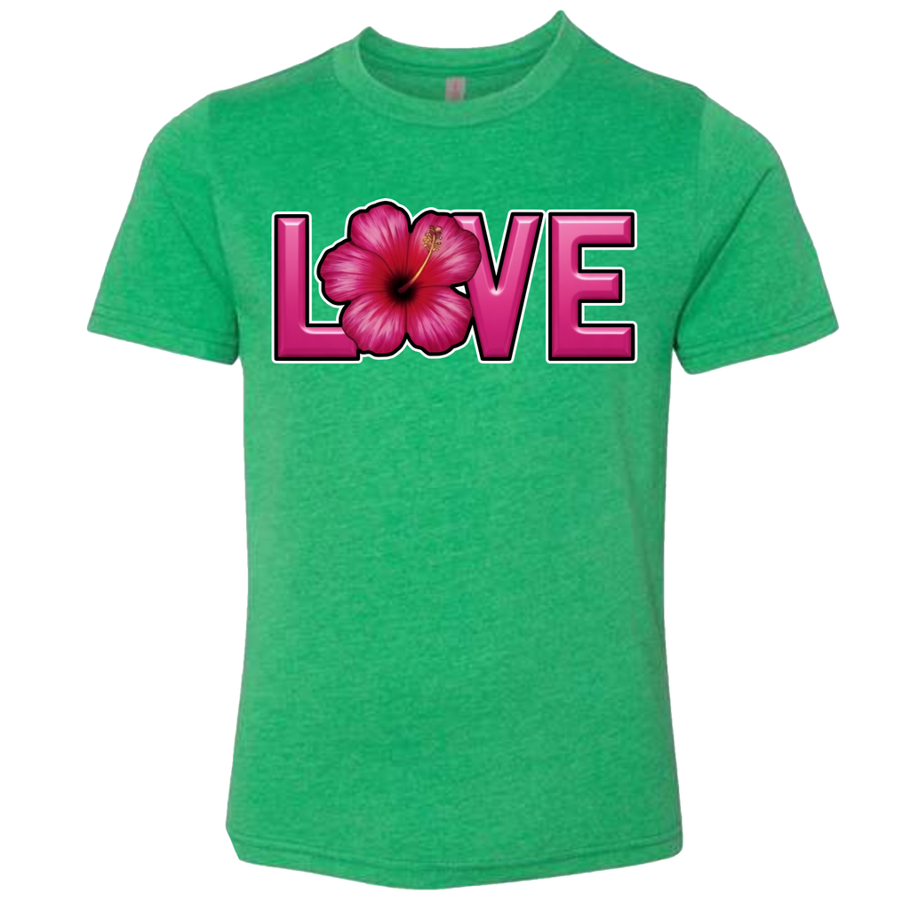 LOVE - Hibiscus T-Shirt (kids sizes)