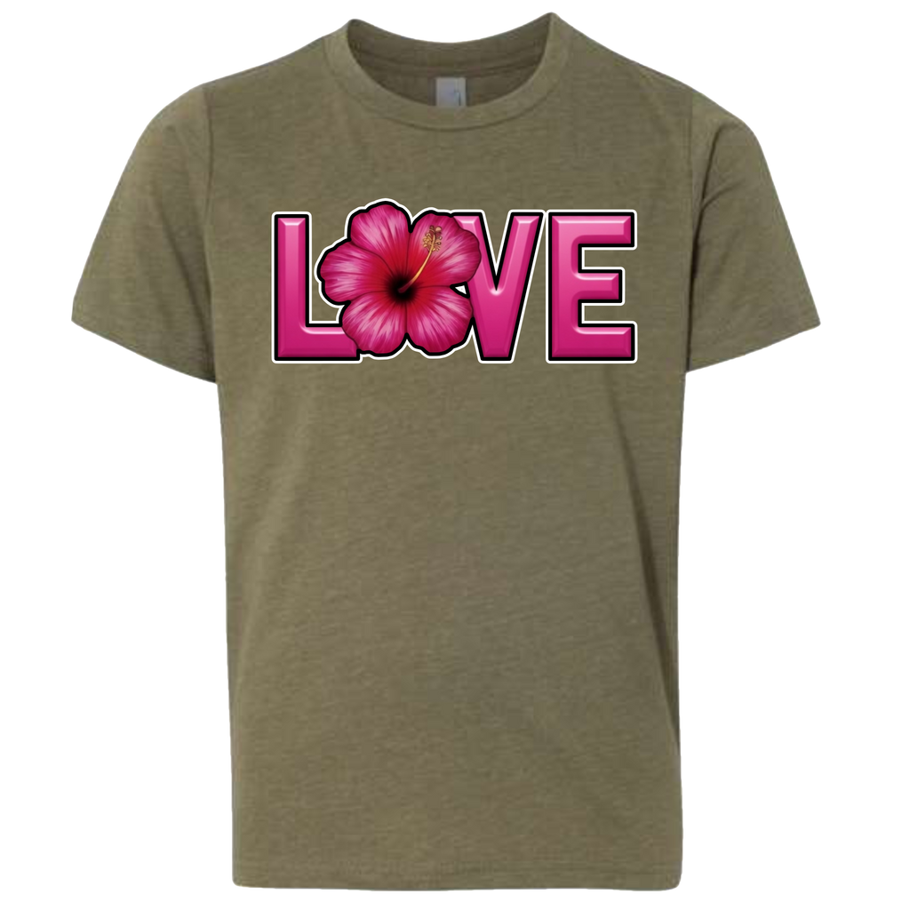 LOVE - Hibiscus T-Shirt (kids sizes)