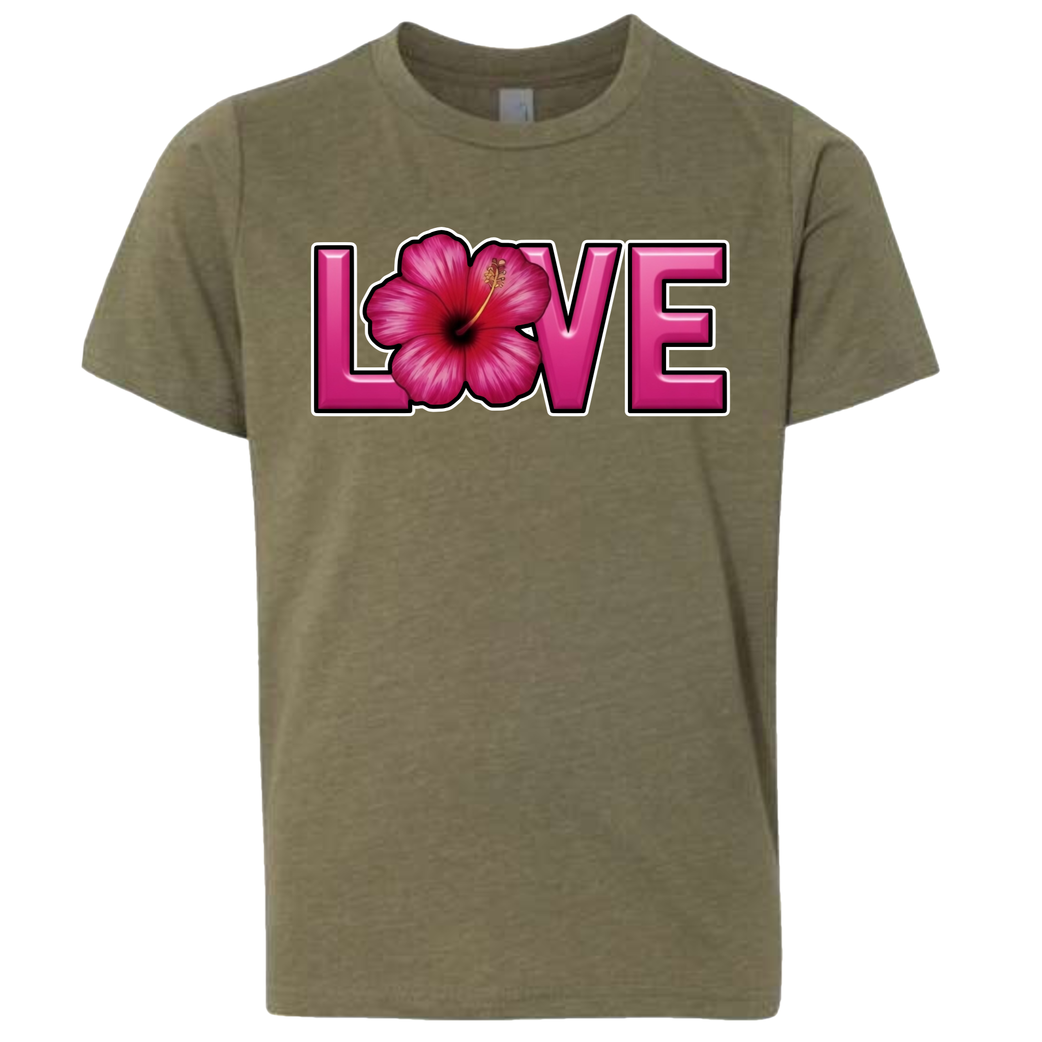 LOVE - Hibiscus T-Shirt (kids sizes)