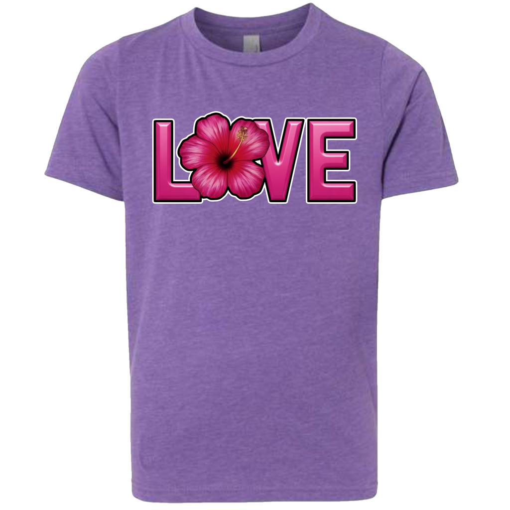 LOVE - Hibiscus T-Shirt (kids sizes)
