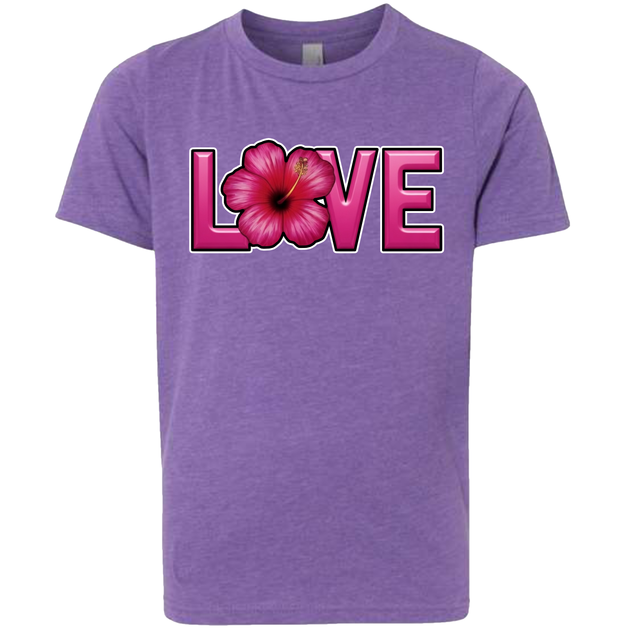LOVE - Hibiscus T-Shirt (kids sizes)