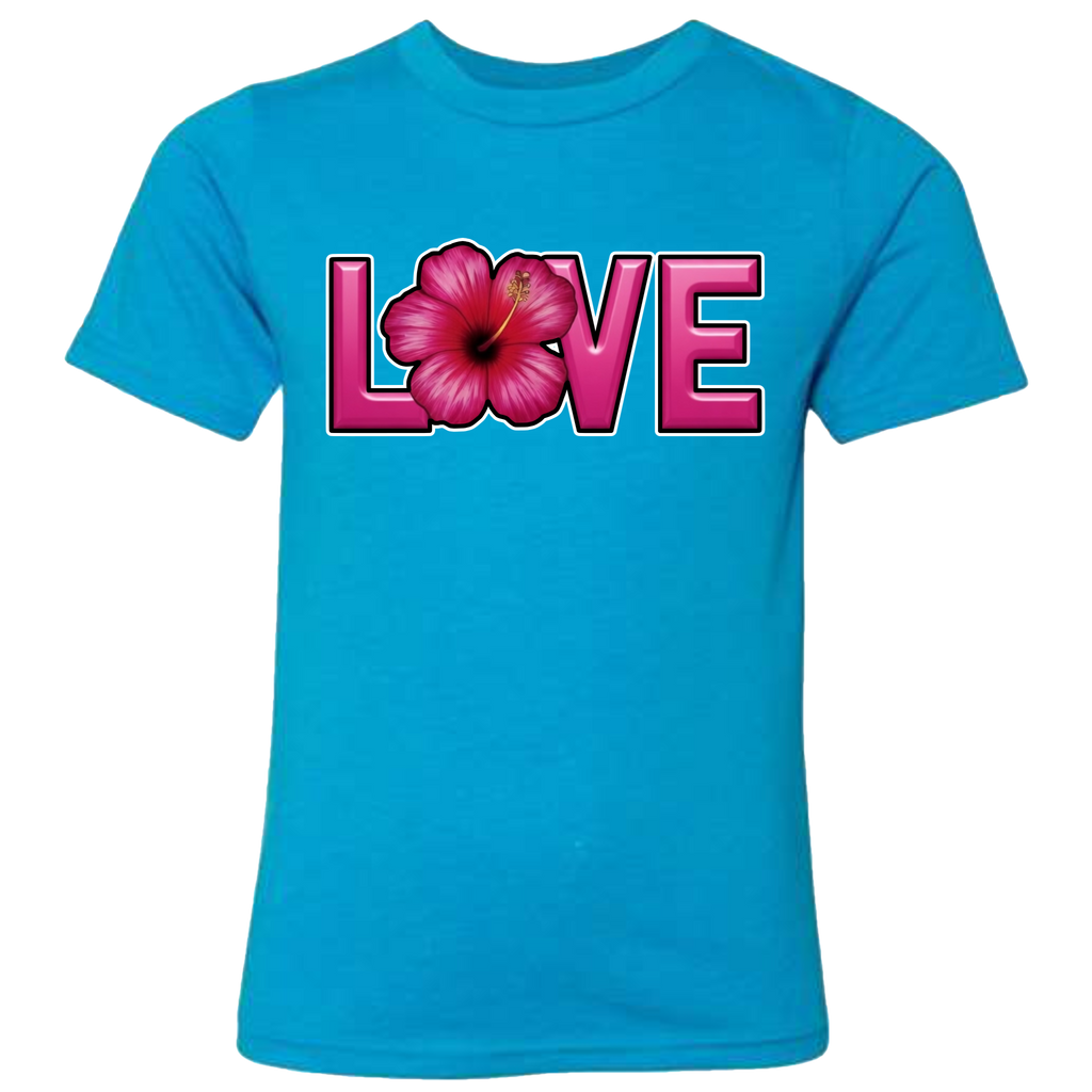 LOVE - Hibiscus T-Shirt (kids sizes)