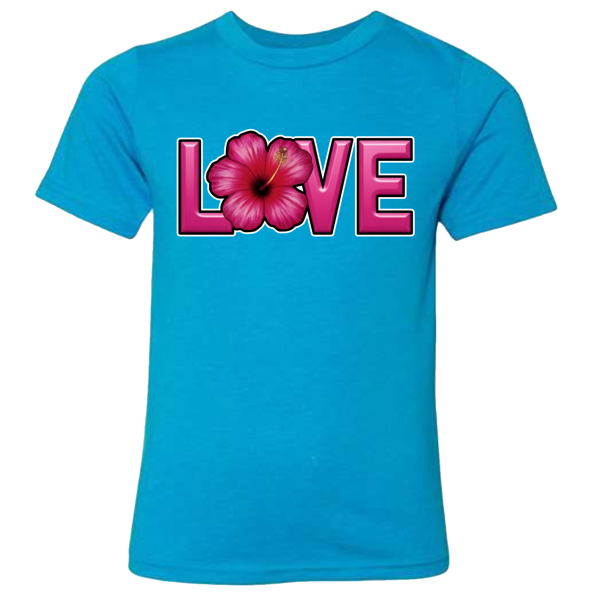 LOVE - Hibiscus T-Shirt (kids sizes)