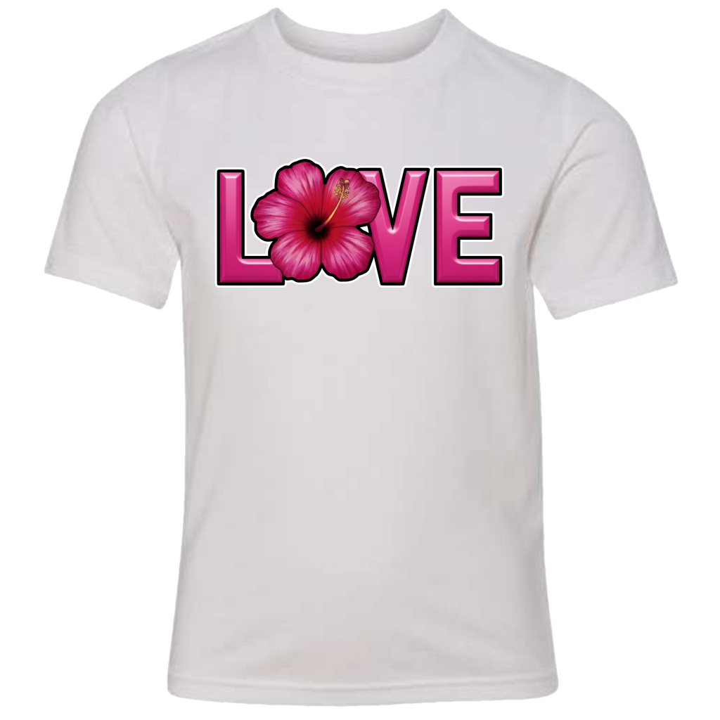 LOVE - Hibiscus T-Shirt (kids sizes)