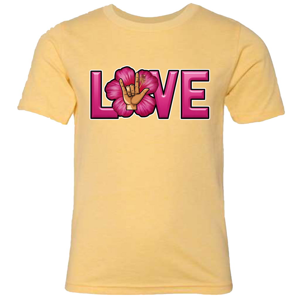 LOVE - Hibiscus T-Shirt (kids sizes)