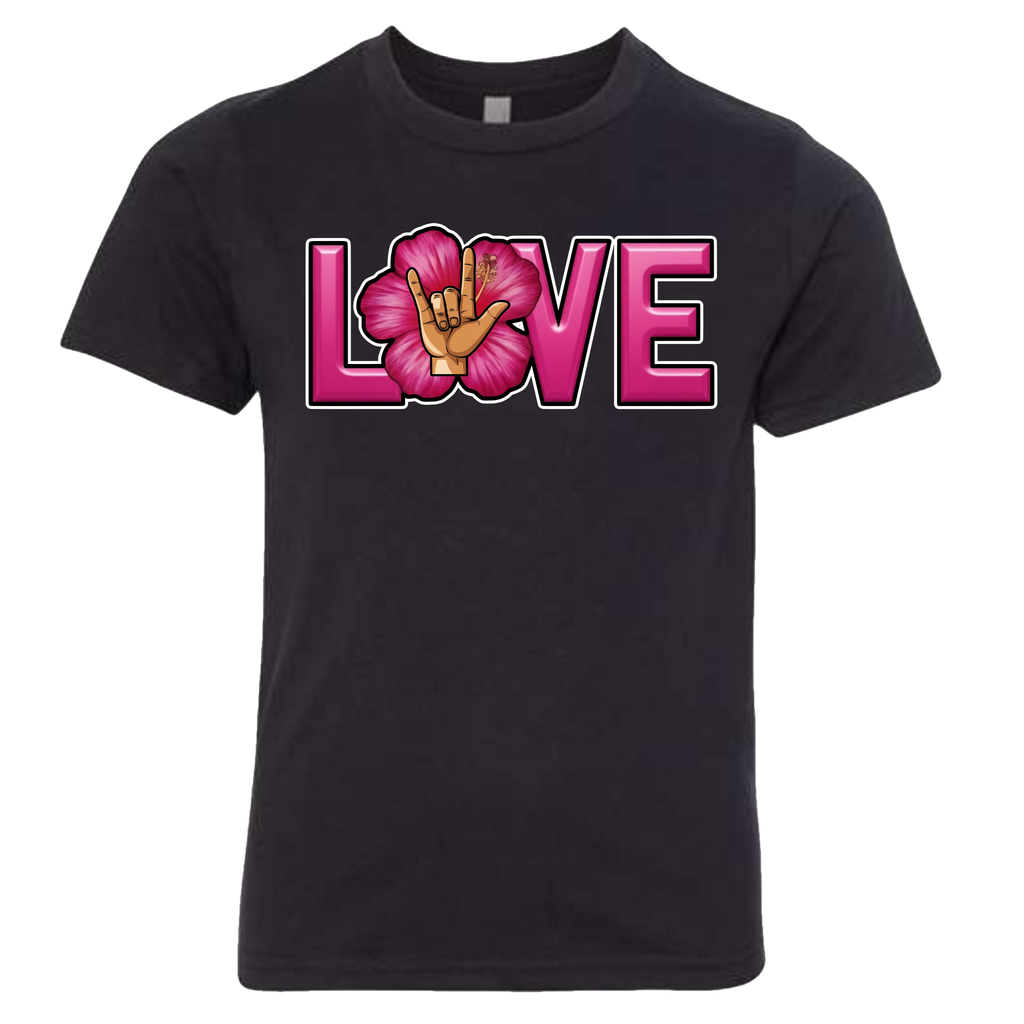 LOVE - Hibiscus T-Shirt (kids sizes)