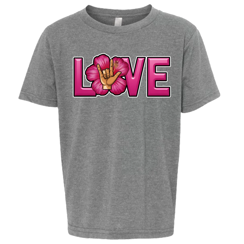 LOVE - Hibiscus T-Shirt (kids sizes)