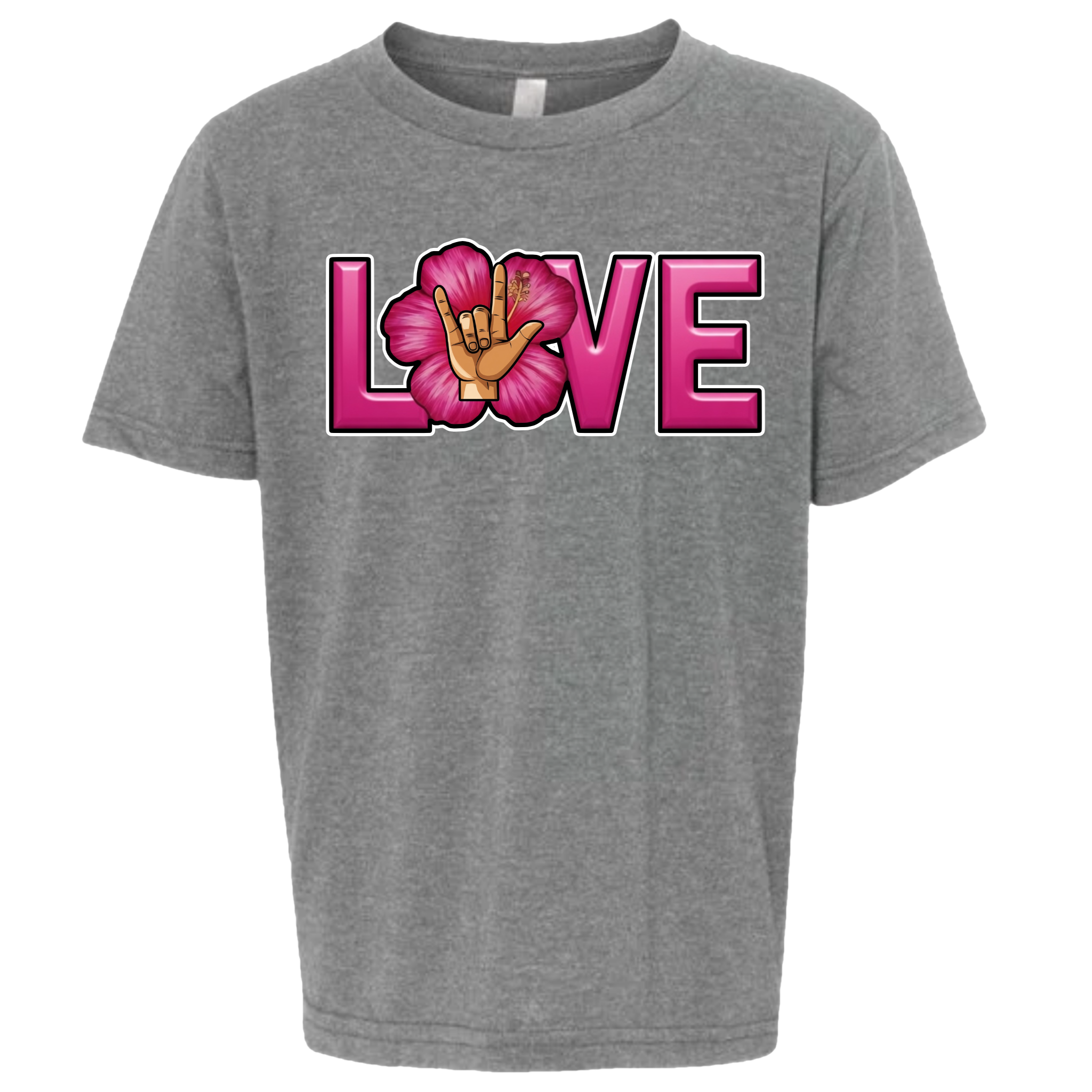 LOVE - Hibiscus T-Shirt (kids sizes)