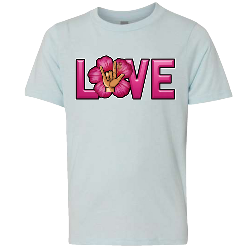 LOVE - Hibiscus T-Shirt (kids sizes)