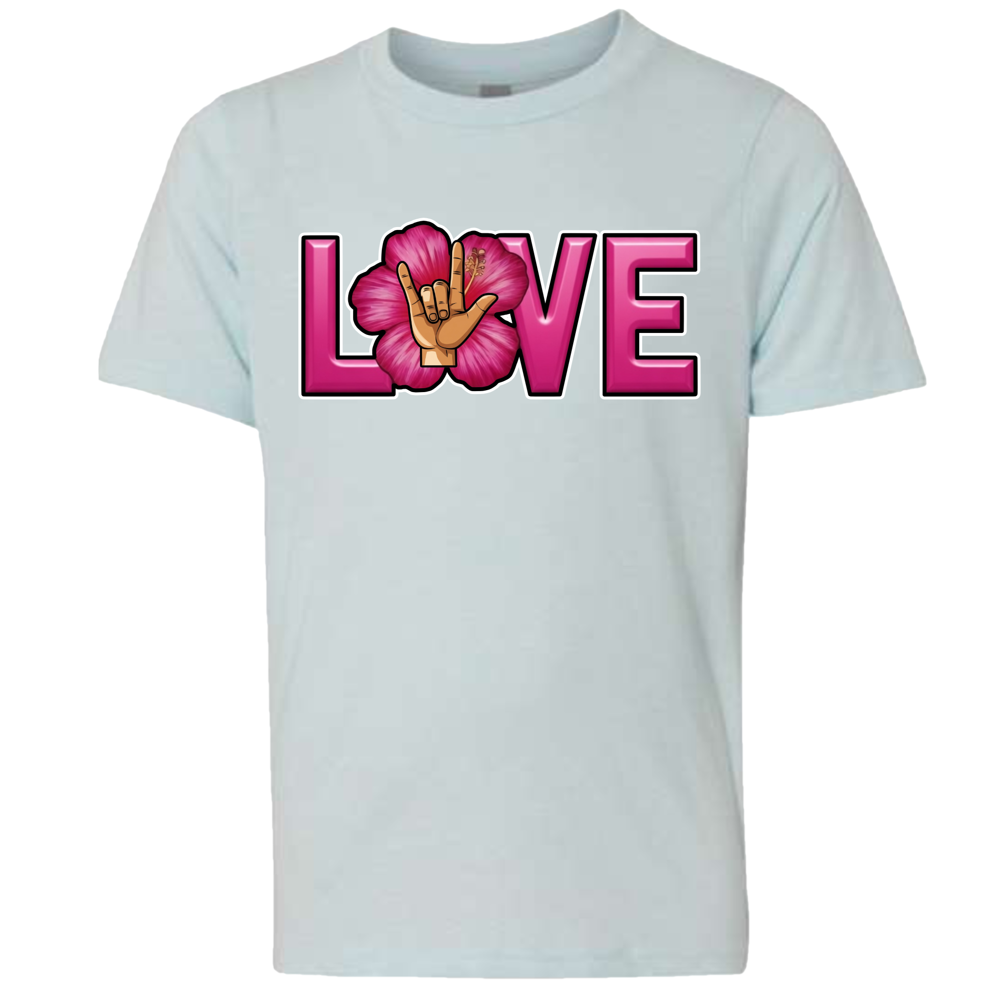 LOVE - Hibiscus T-Shirt (kids sizes)