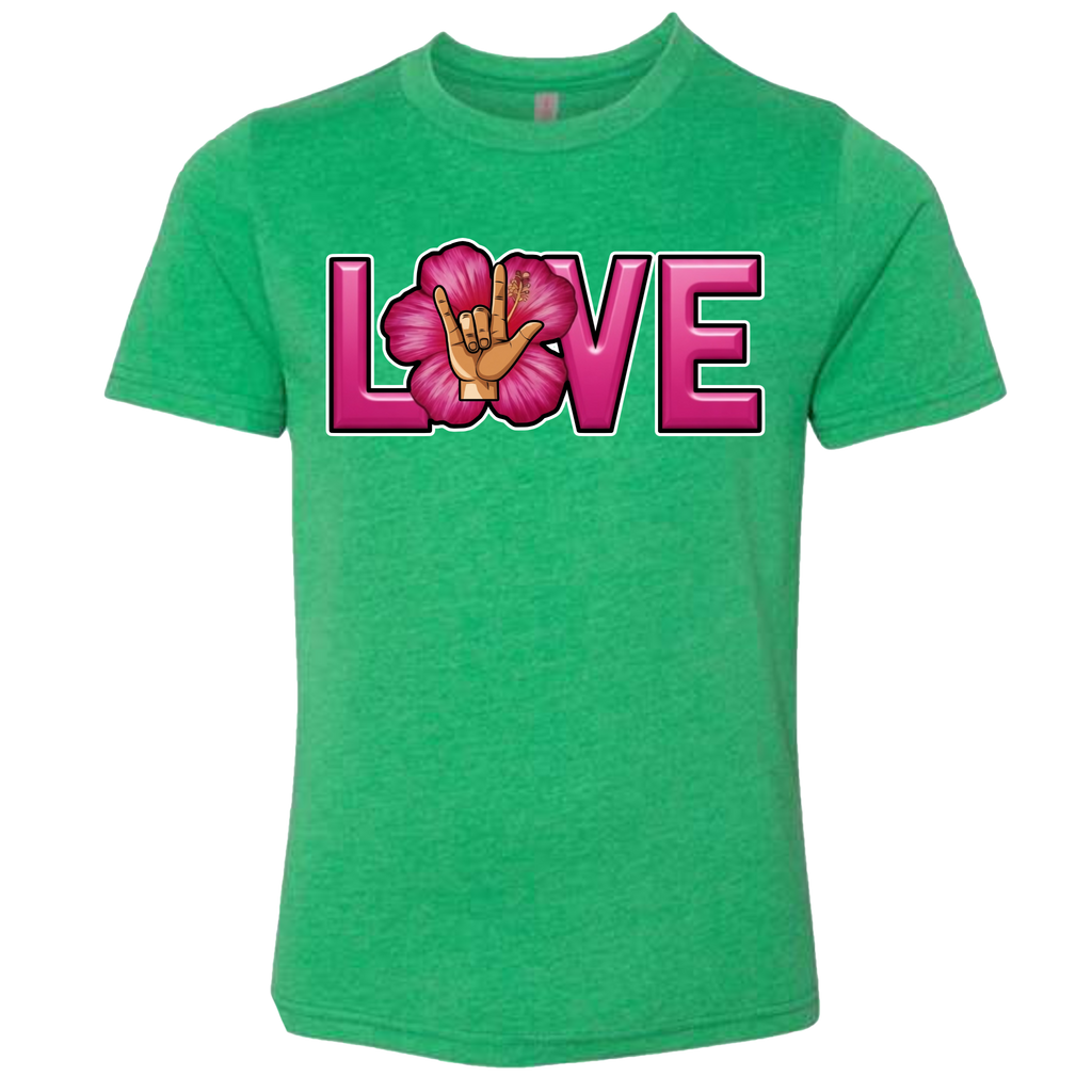 LOVE - Hibiscus T-Shirt (kids sizes)