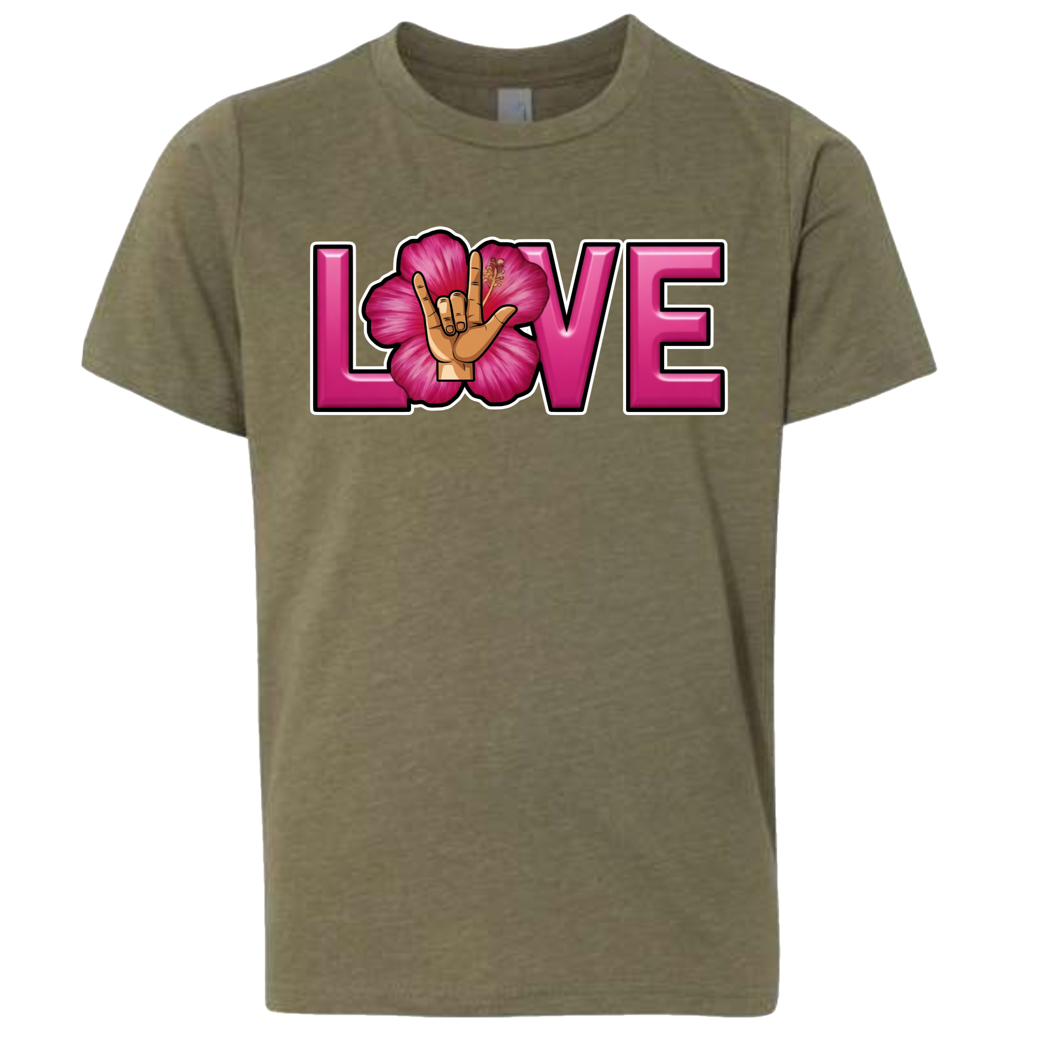 LOVE - Hibiscus T-Shirt (kids sizes)