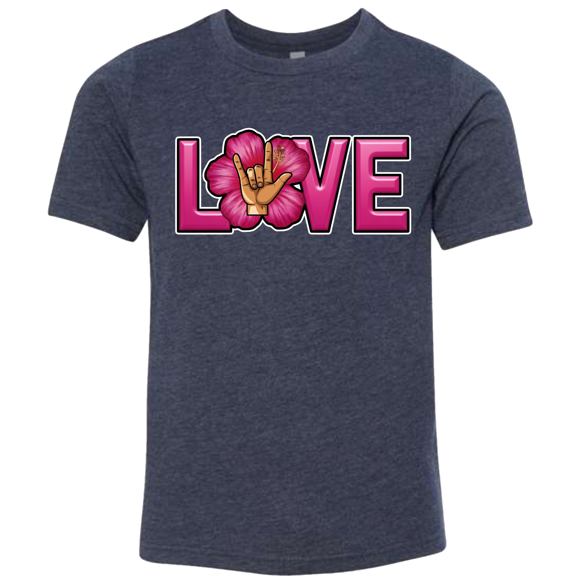 LOVE - Hibiscus T-Shirt (kids sizes)