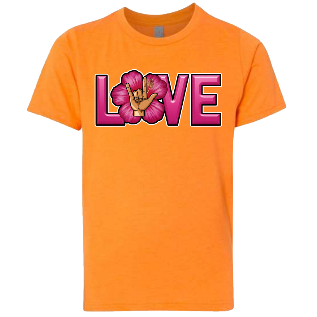 LOVE - Hibiscus T-Shirt (kids sizes)
