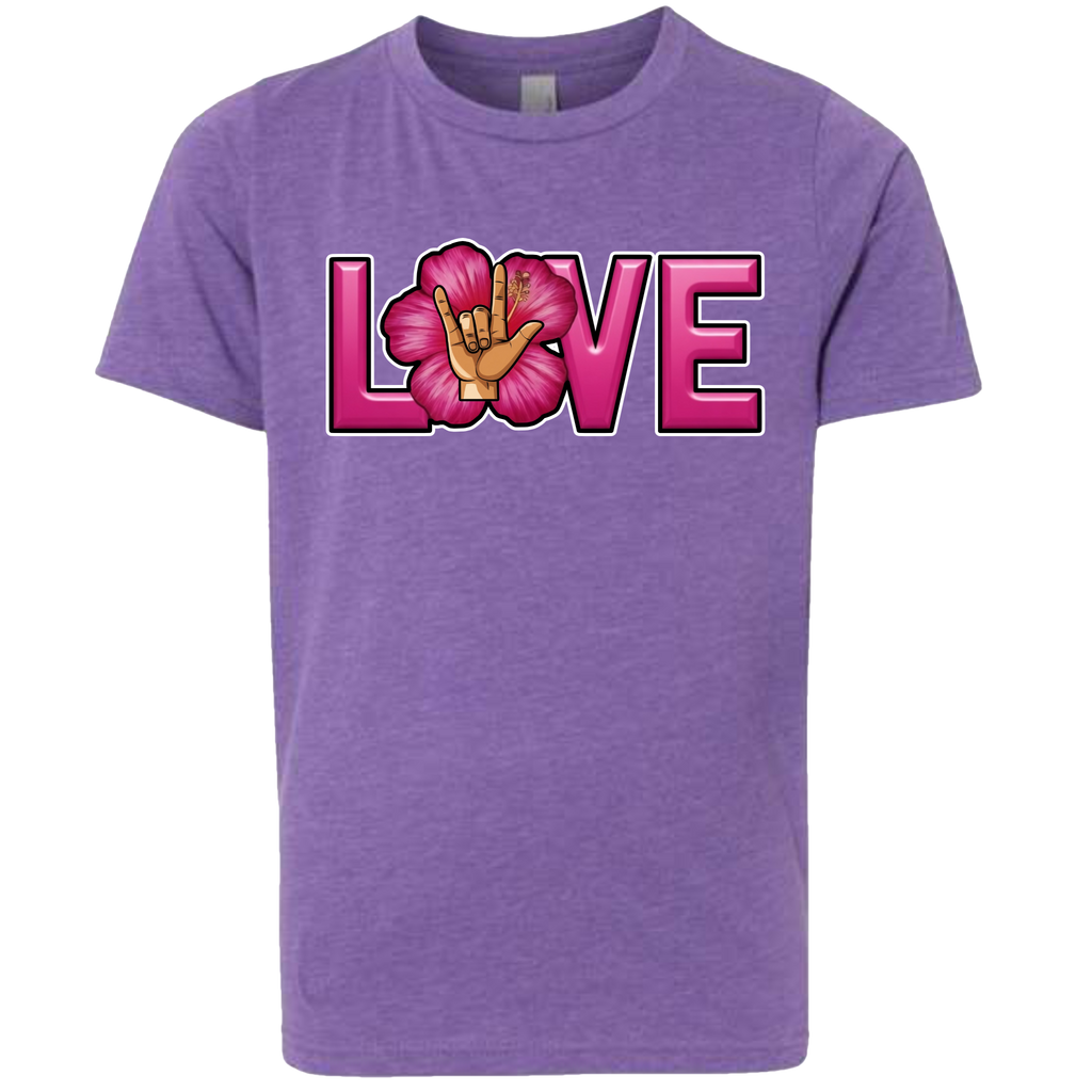 LOVE - Hibiscus T-Shirt (kids sizes)