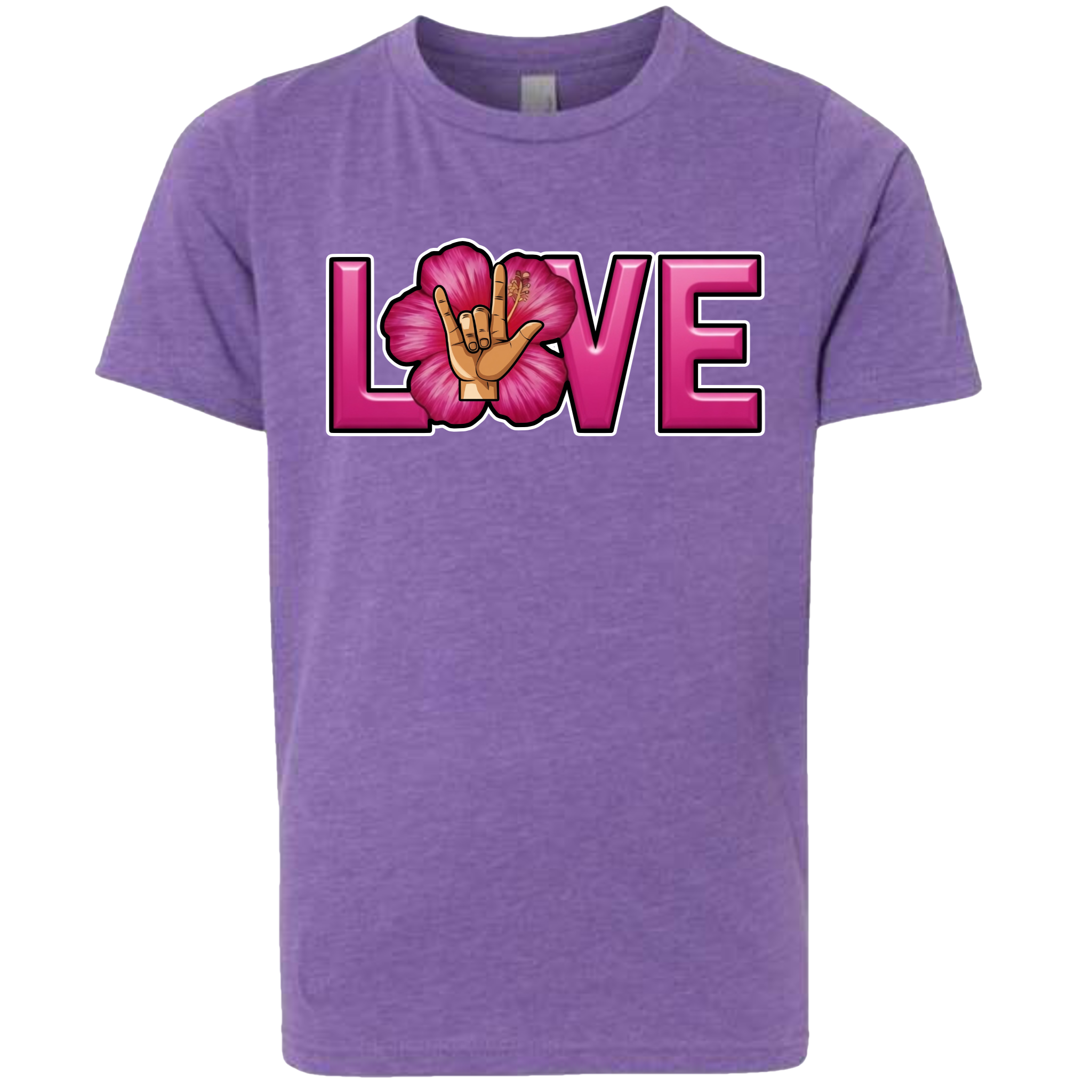 LOVE - Hibiscus T-Shirt (kids sizes)