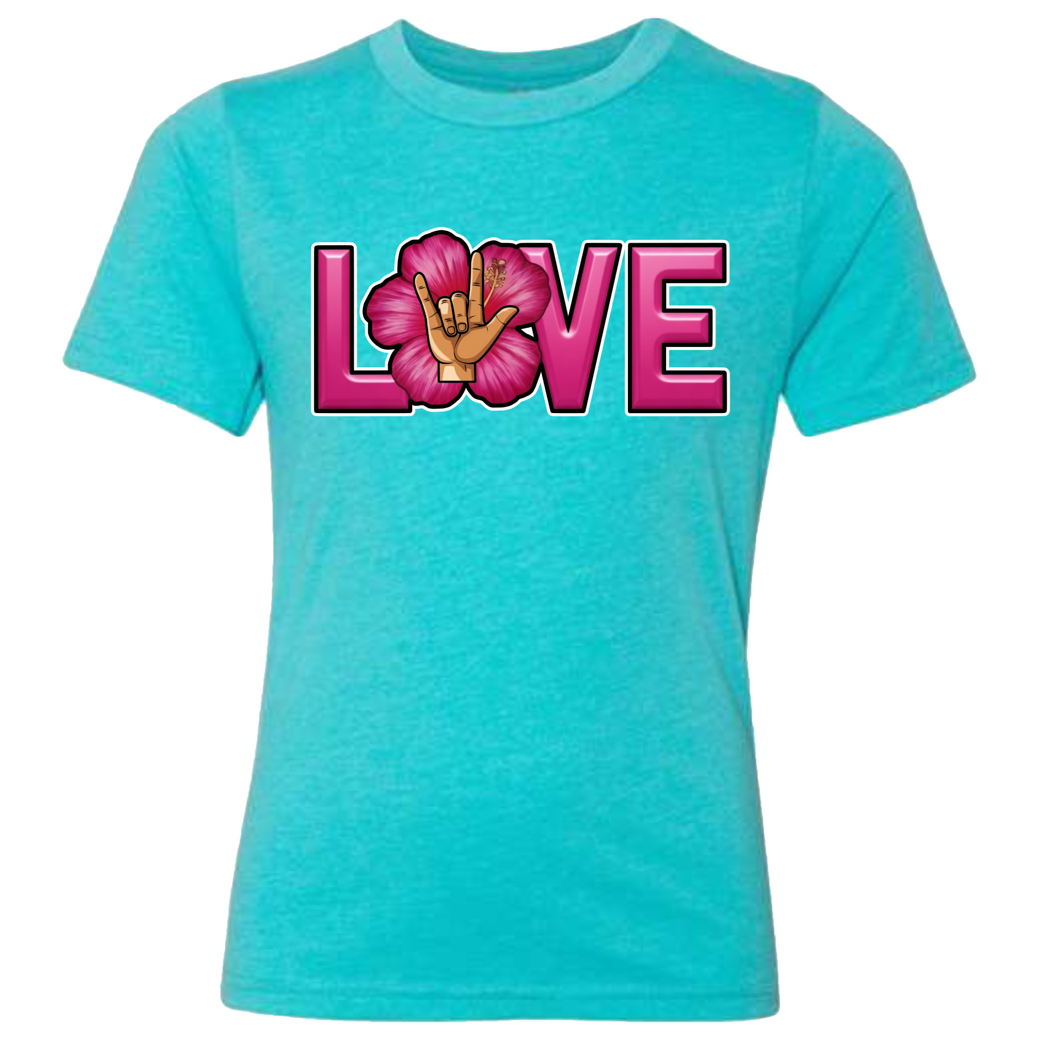 LOVE - Hibiscus T-Shirt (kids sizes)