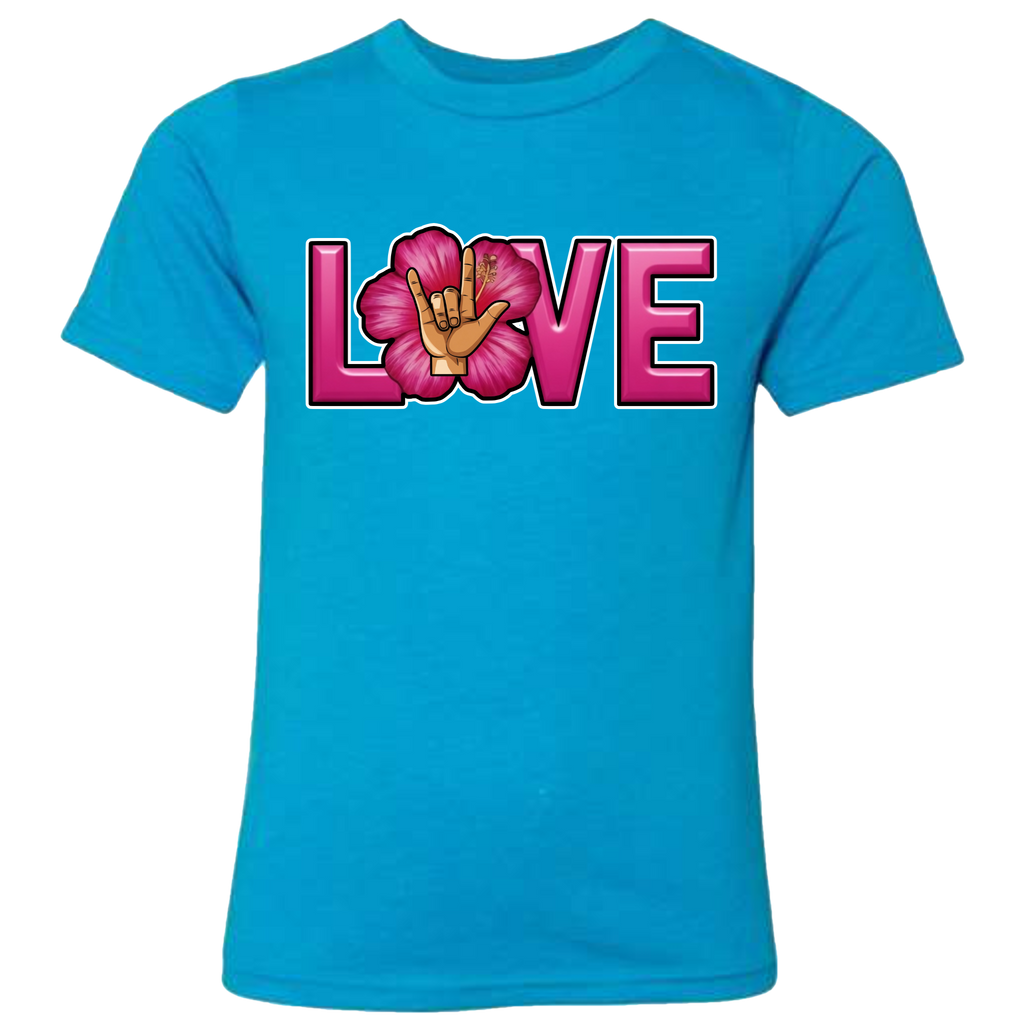 LOVE - Hibiscus T-Shirt (kids sizes)