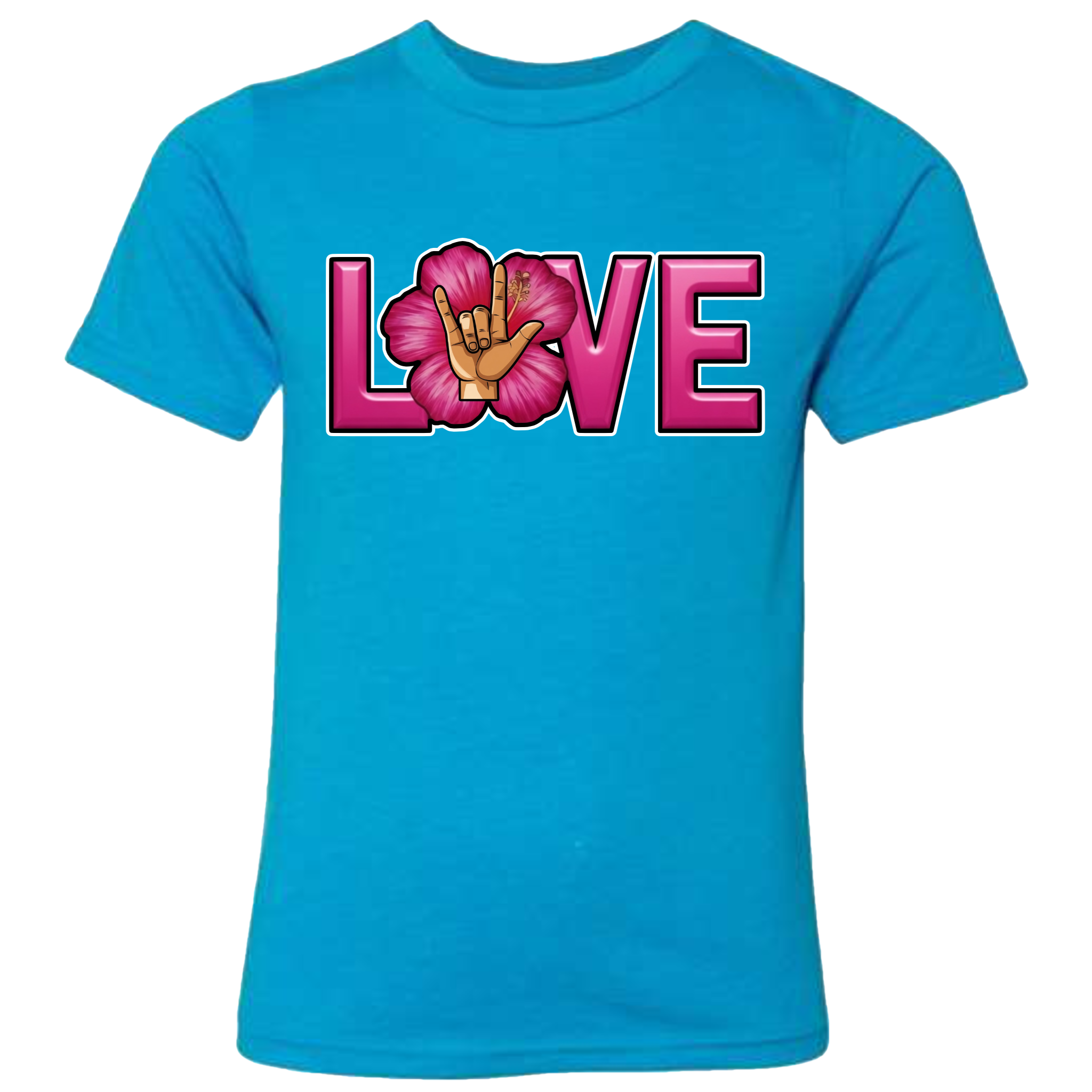 LOVE - Hibiscus T-Shirt (kids sizes)
