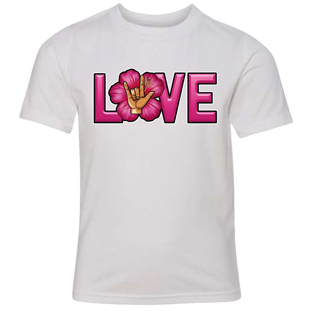 LOVE - Hibiscus T-Shirt (kids sizes)