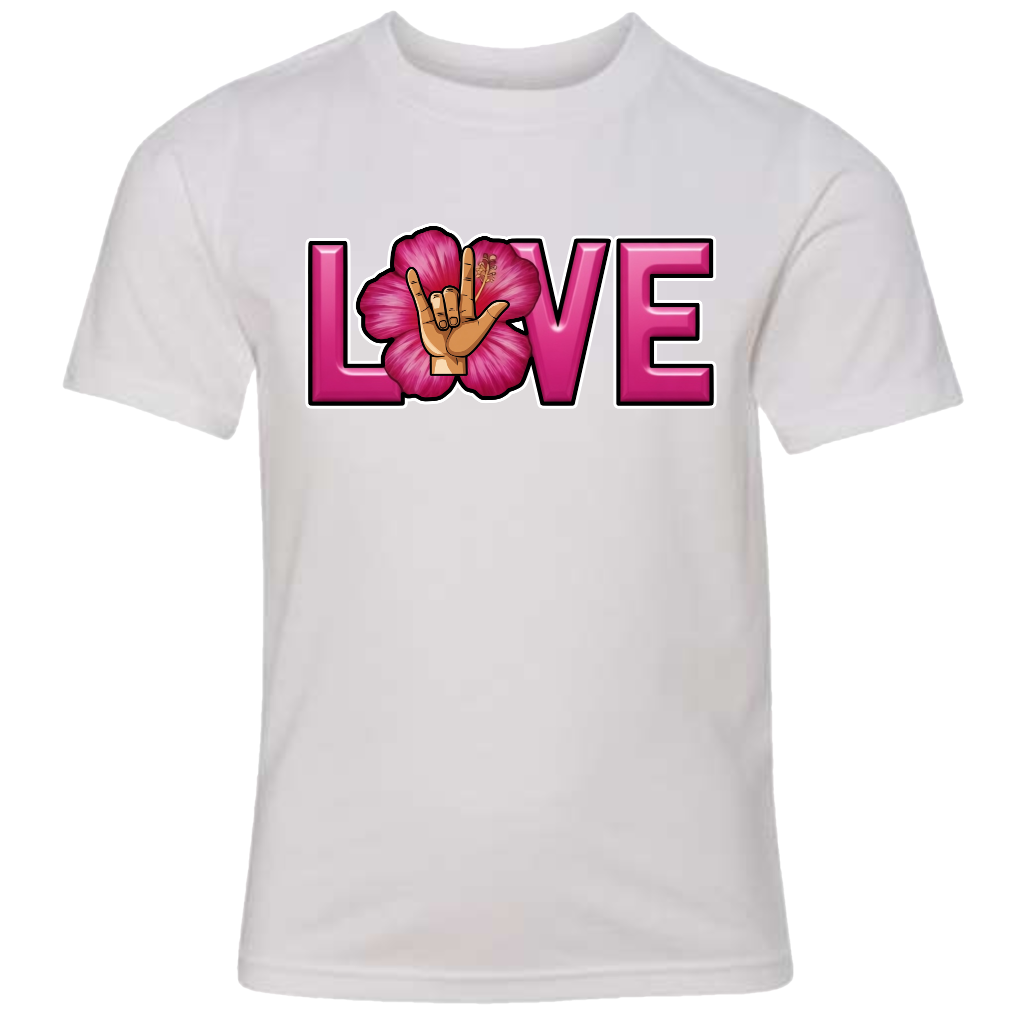 LOVE - Hibiscus T-Shirt (kids sizes)
