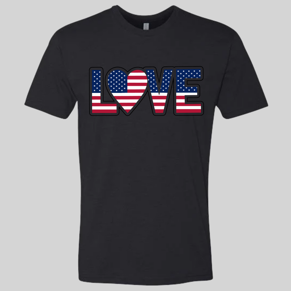 LOVE - USA Flag T-Shirt