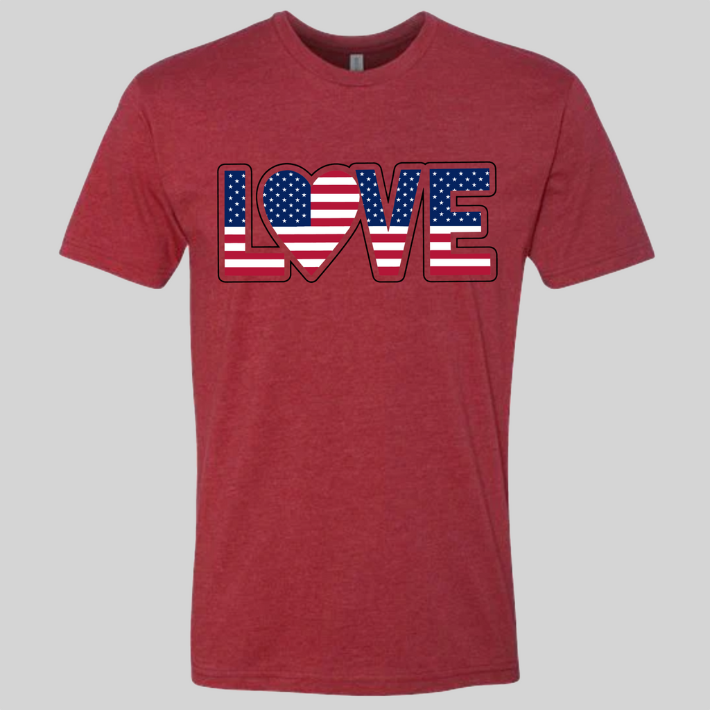 LOVE - USA Flag T-Shirt