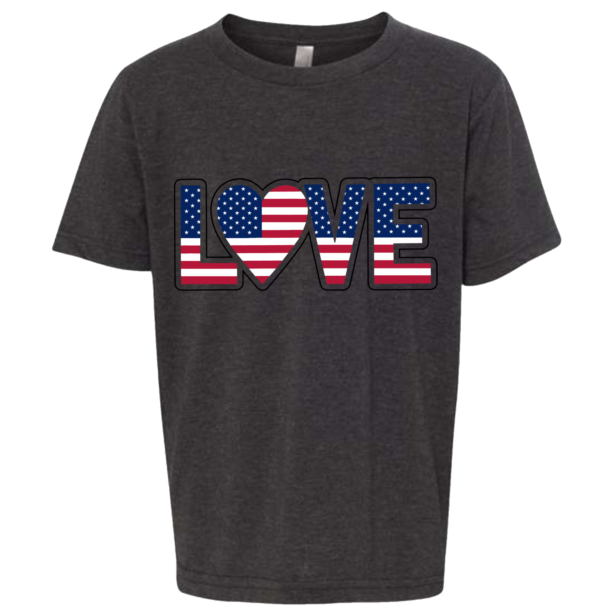 LOVE - USA Flag T-Shirt (Kids Sizes)