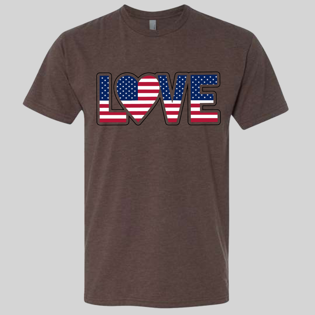 LOVE - USA Flag T-Shirt