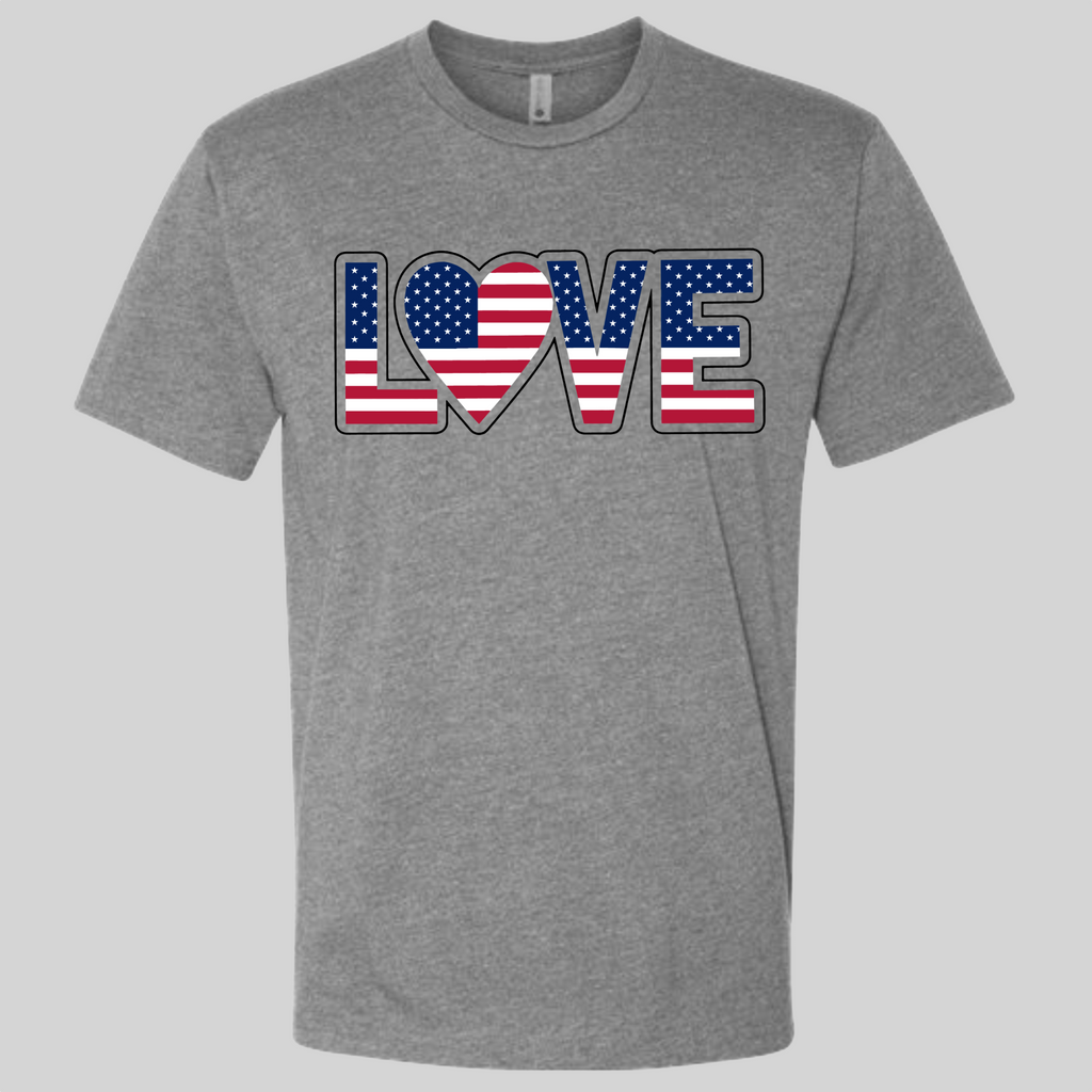 LOVE - USA Flag T-Shirt