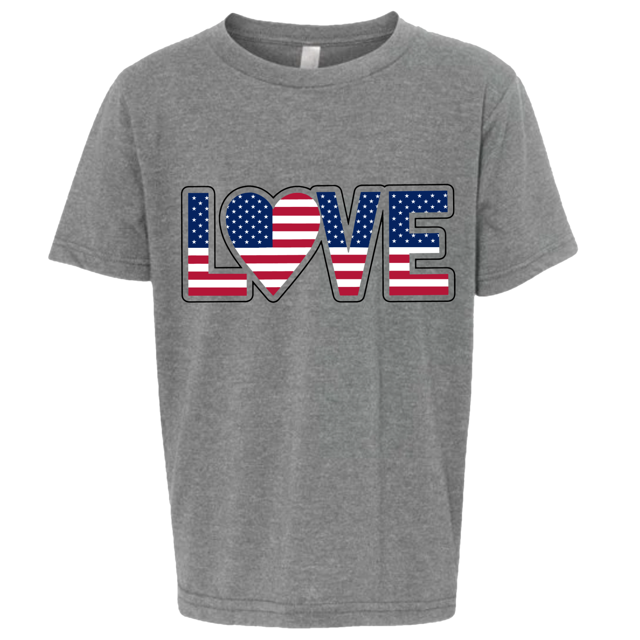 LOVE - USA Flag T-Shirt (Kids Sizes)
