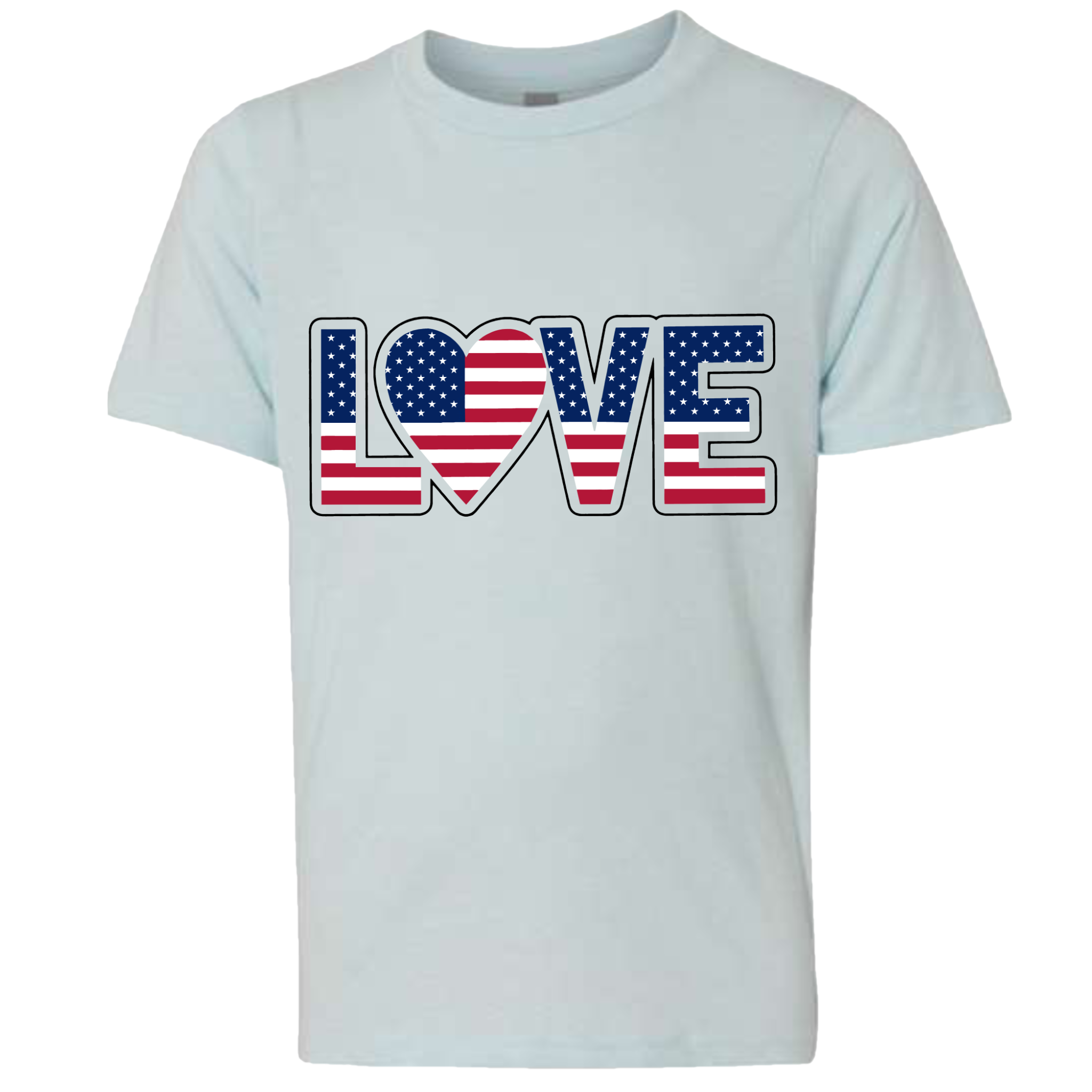 LOVE - USA Flag T-Shirt (Kids Sizes)