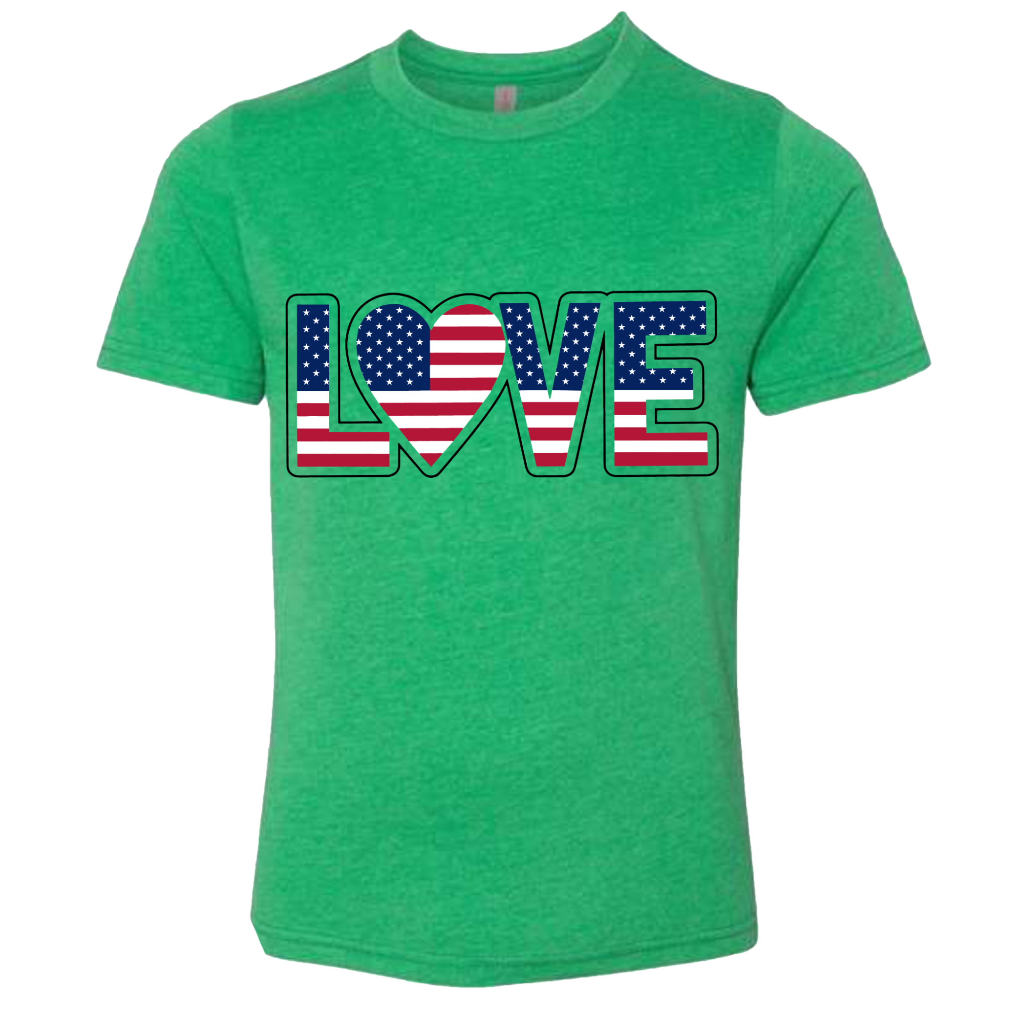 LOVE - USA Flag T-Shirt (Kids Sizes)