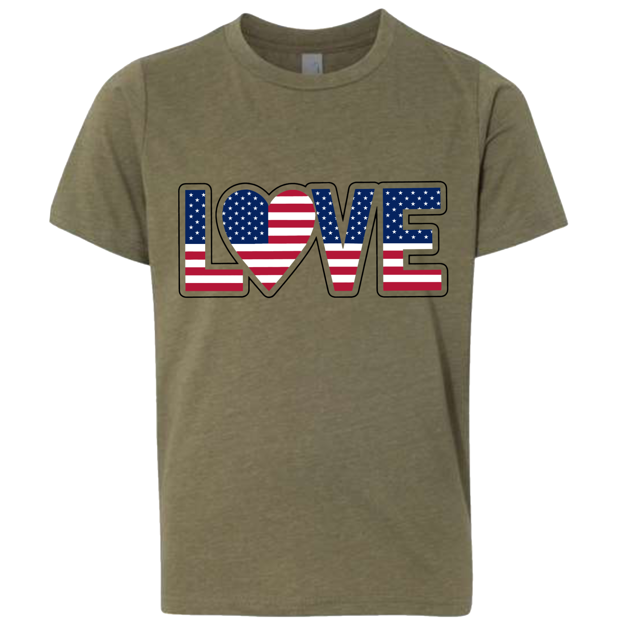LOVE - USA Flag T-Shirt (Kids Sizes)