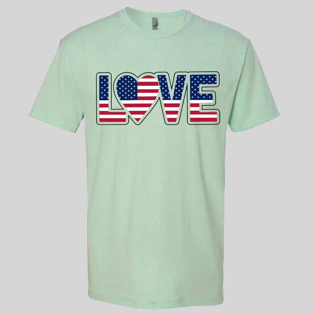 LOVE - USA Flag T-Shirt