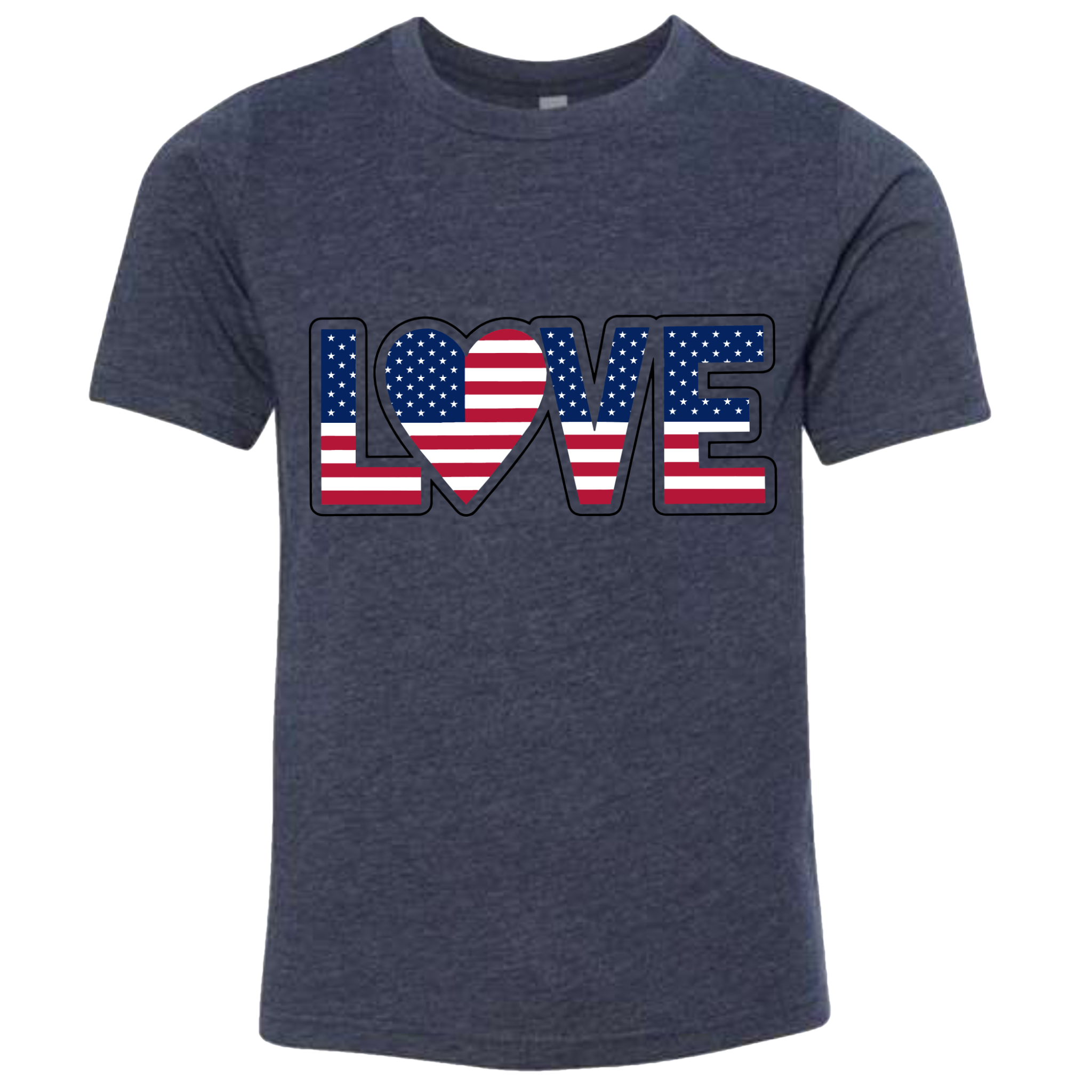 LOVE - USA Flag T-Shirt (Kids Sizes)