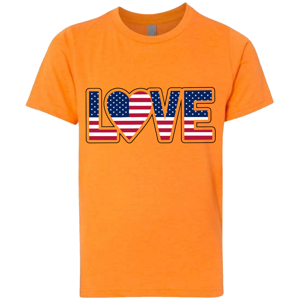 LOVE - USA Flag T-Shirt (Kids Sizes)