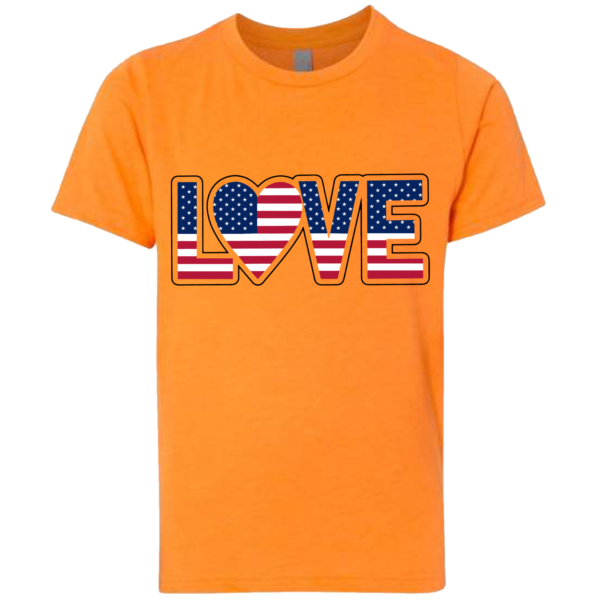 LOVE - USA Flag T-Shirt (Kids Sizes)