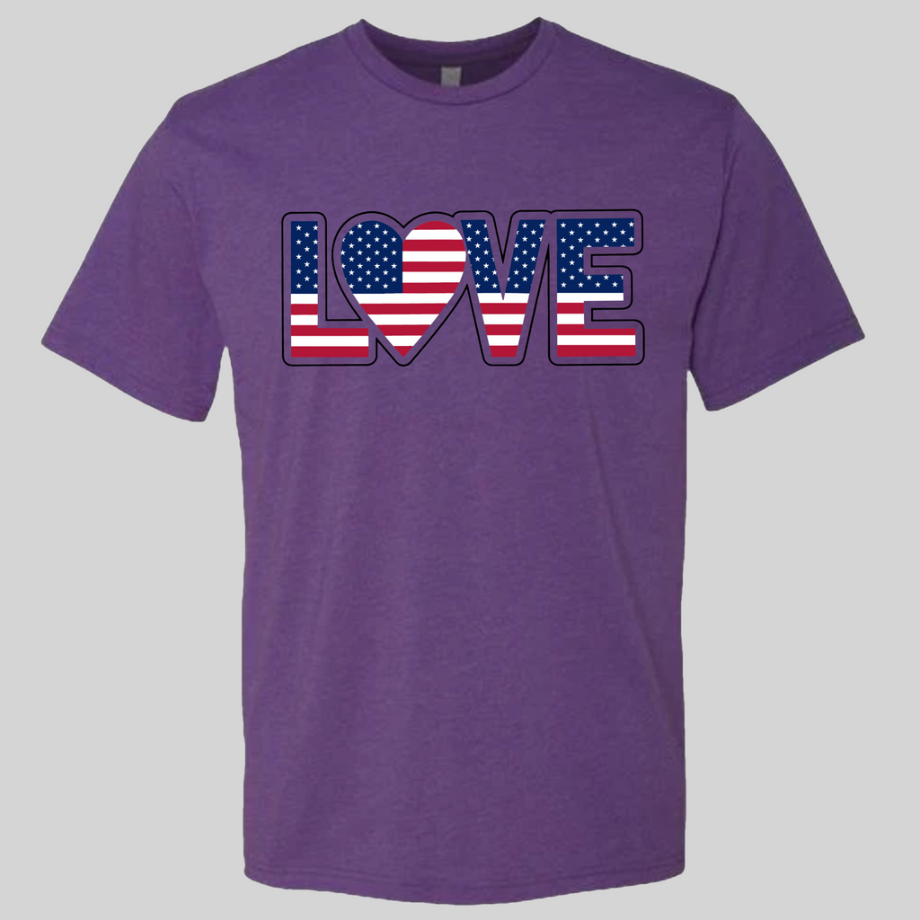 LOVE - USA Flag T-Shirt