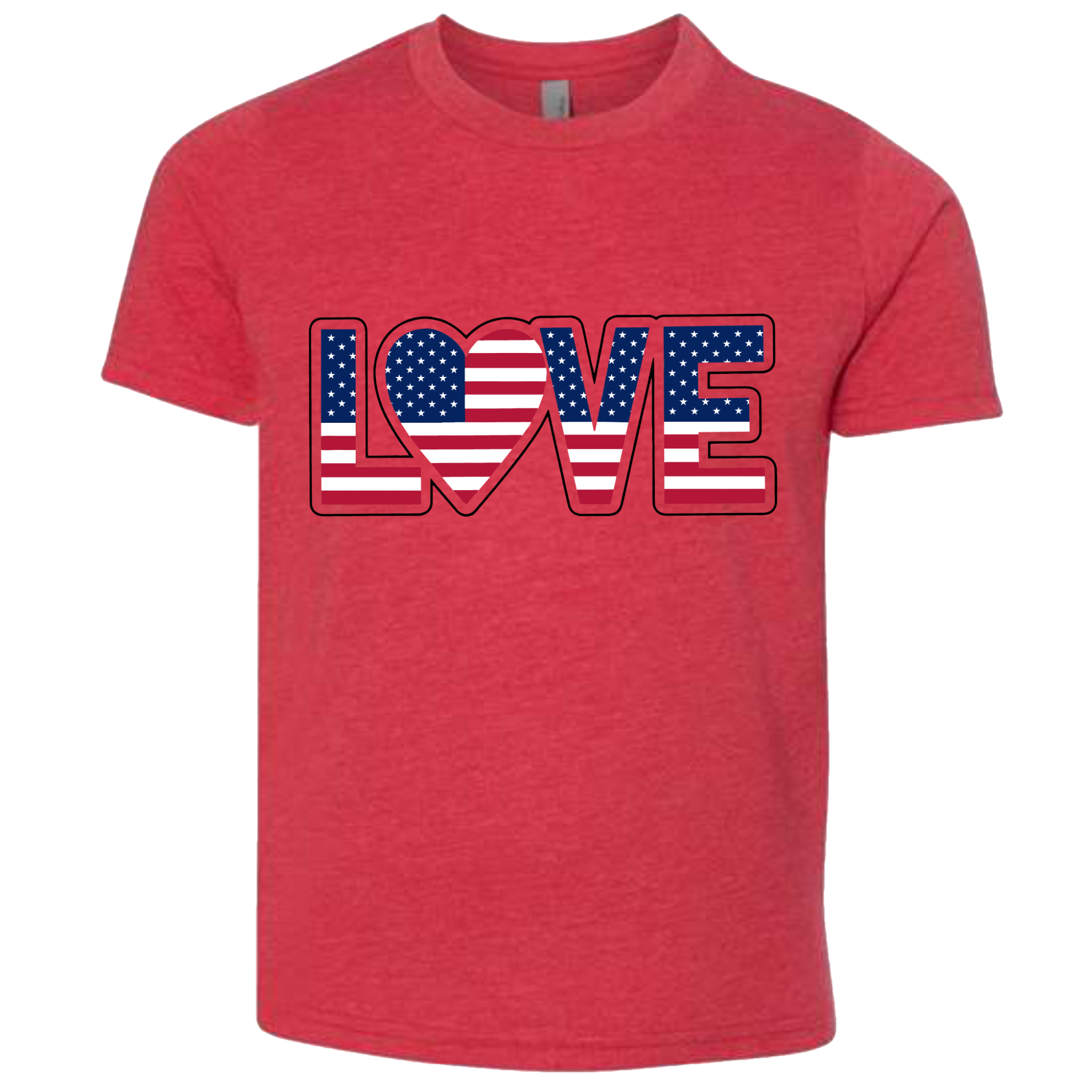 LOVE - USA Flag T-Shirt (Kids Sizes)