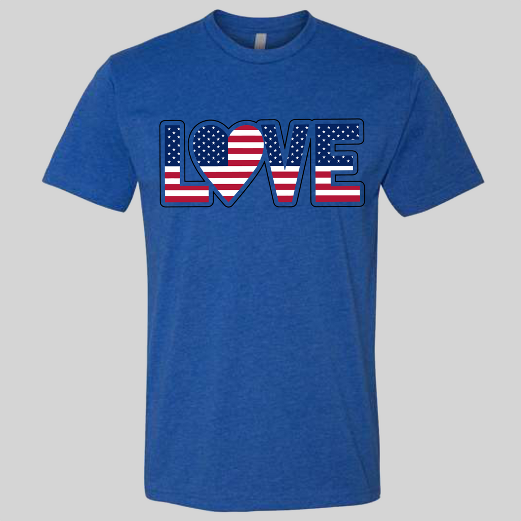LOVE - USA Flag T-Shirt