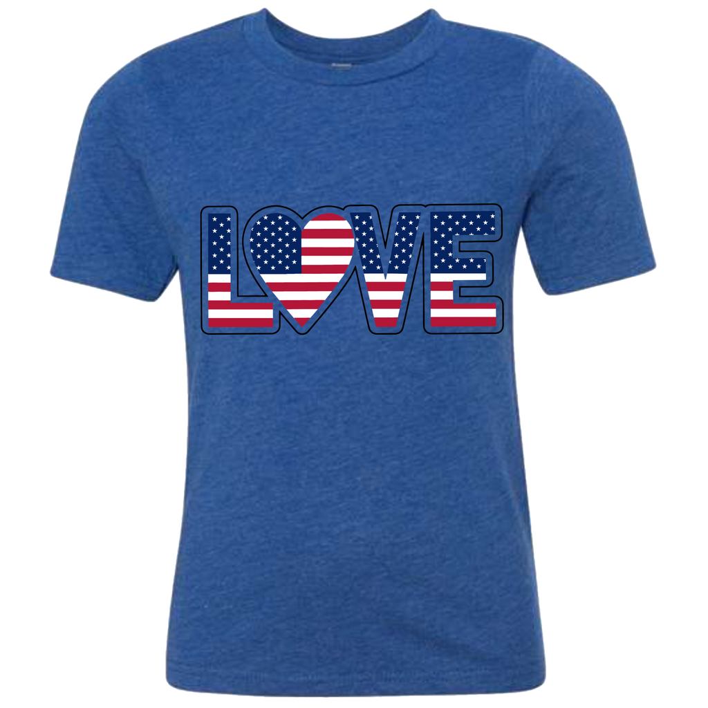 LOVE - USA Flag T-Shirt (Kids Sizes)
